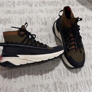 Moncler Black and Olive Athletic Sneakers